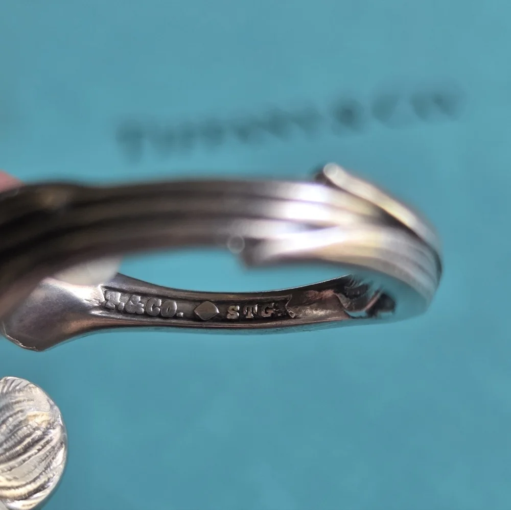 1885 Tiffany & Co. Gentian Spoon Ring Sterling Silver Designer Luxury  #59 - Picture 8 of 15